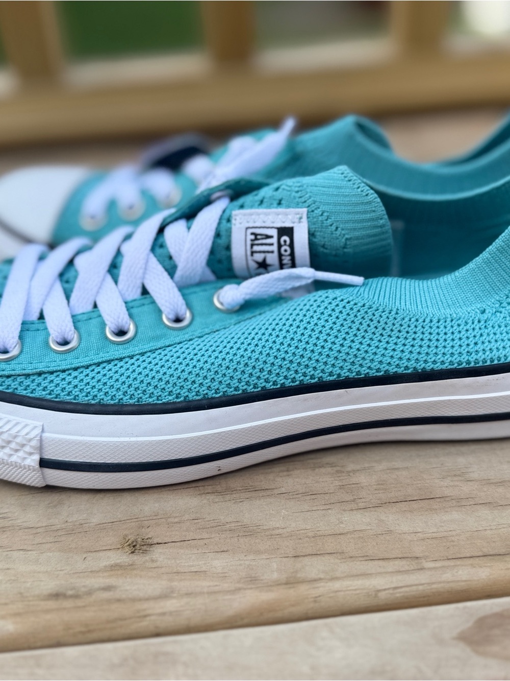 Converse Kids All Star Low Top Sneakers - Teal Blue - Picture 3 of 5